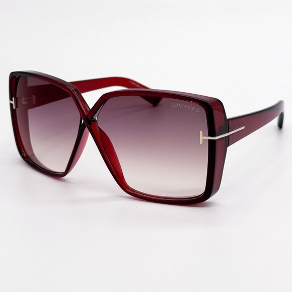 NEW TOM FORD SUNGLASSES YVONNE TF1117 66G RED WOMEN FT1117 66G main image 4